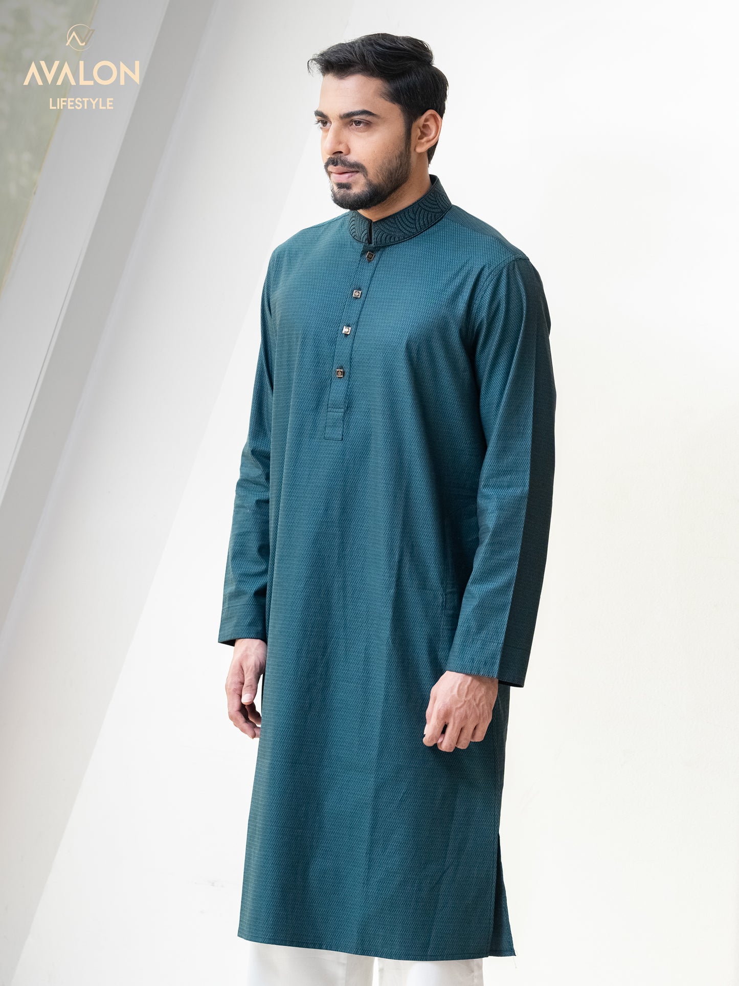 Mens' Panjabi- Sea Green