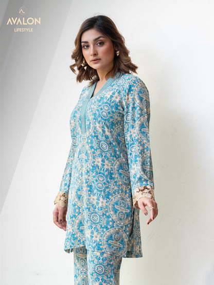 Womens Co-ord set- Pastel Blue